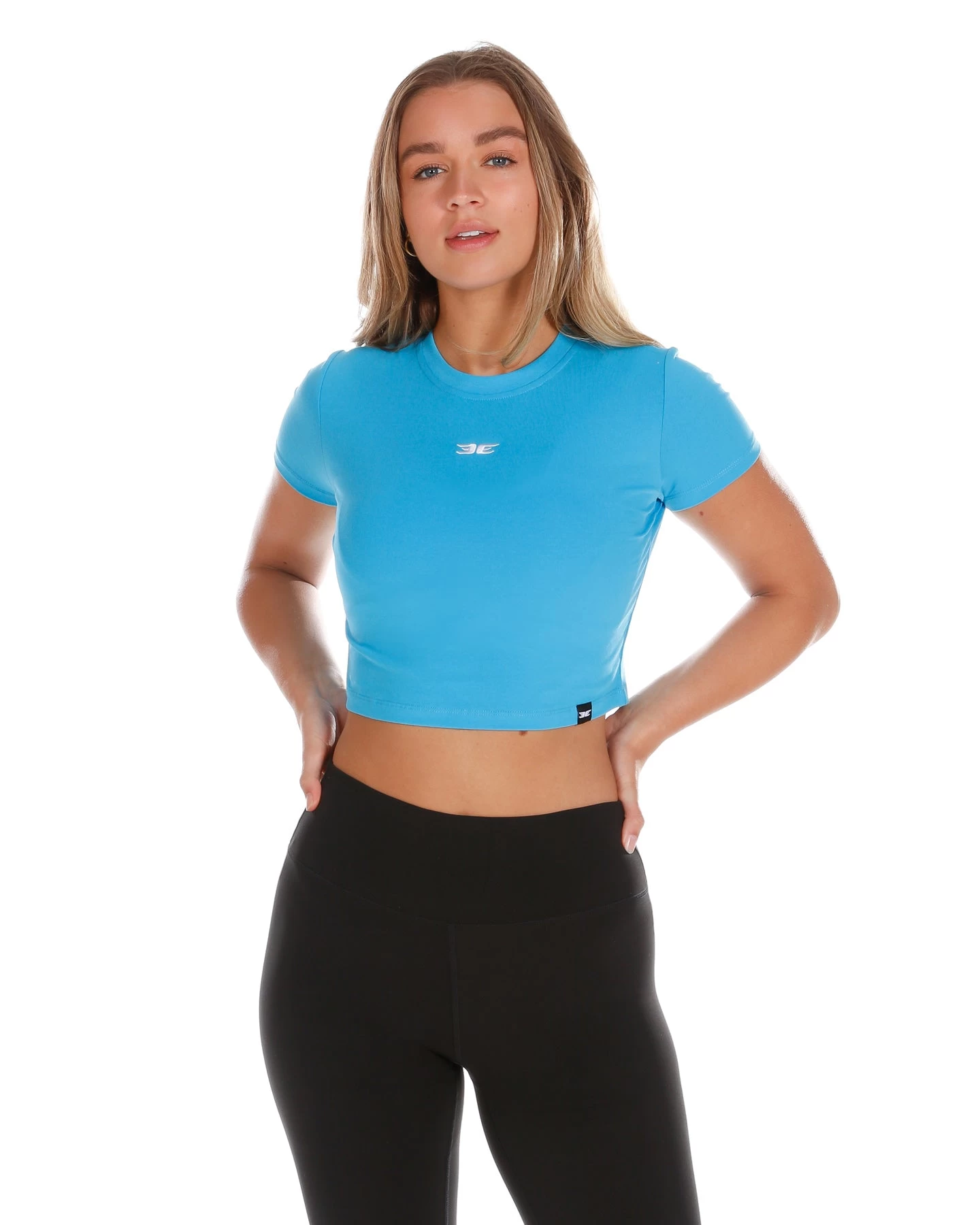 Elite Eleven Elite Crop Tee - Electric Blue 1 Elite Eleven Elite Crop Tee - Electric Blue