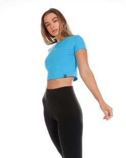 Elite Eleven Elite Crop Tee - Electric Blue 7 Elite Eleven Elite Crop Tee - Electric Blue -Fit Style Shop C.TEE .K 23of85