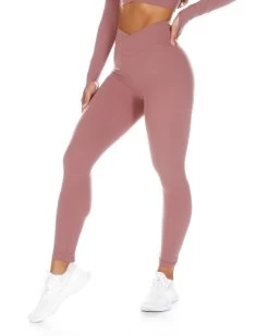 Elite Eleven Cross Over Leggings - Soft Rose