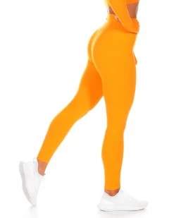 Elite Eleven Cross Over Leggings - Bright Orange 6 Elite Eleven Cross Over Leggings - Bright Orange -Fit Style Shop CROSS.SUM .1 191of197