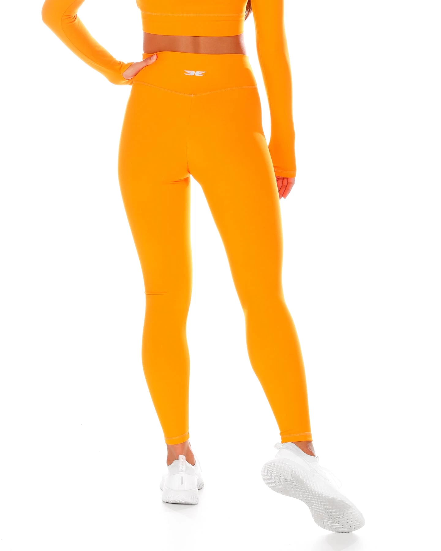 Elite Eleven Cross Over Leggings - Bright Orange 4 Elite Eleven Cross Over Leggings - Bright Orange - Image 4