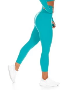 Elite Eleven 7/8 Cross Over Leggings - Teal -Fit Style Shop CROSS.SUM .1 21of197