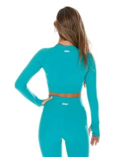 Elite Eleven Cross Over Long Sleeve - Teal -Fit Style Shop CROSS.SUM .1 28of197