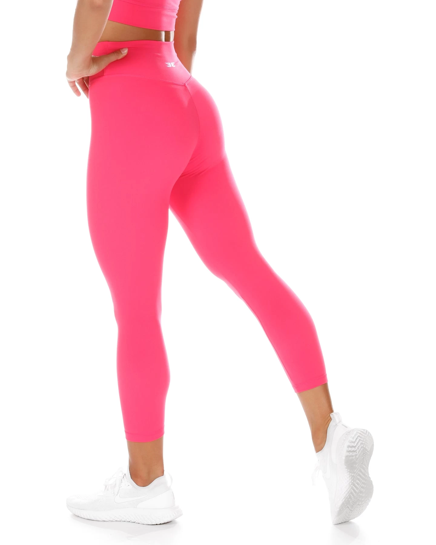 Elite Eleven 7/8 Cross Over Leggings - Pink 2 Elite Eleven 7/8 Cross Over Leggings - Pink - Image 2