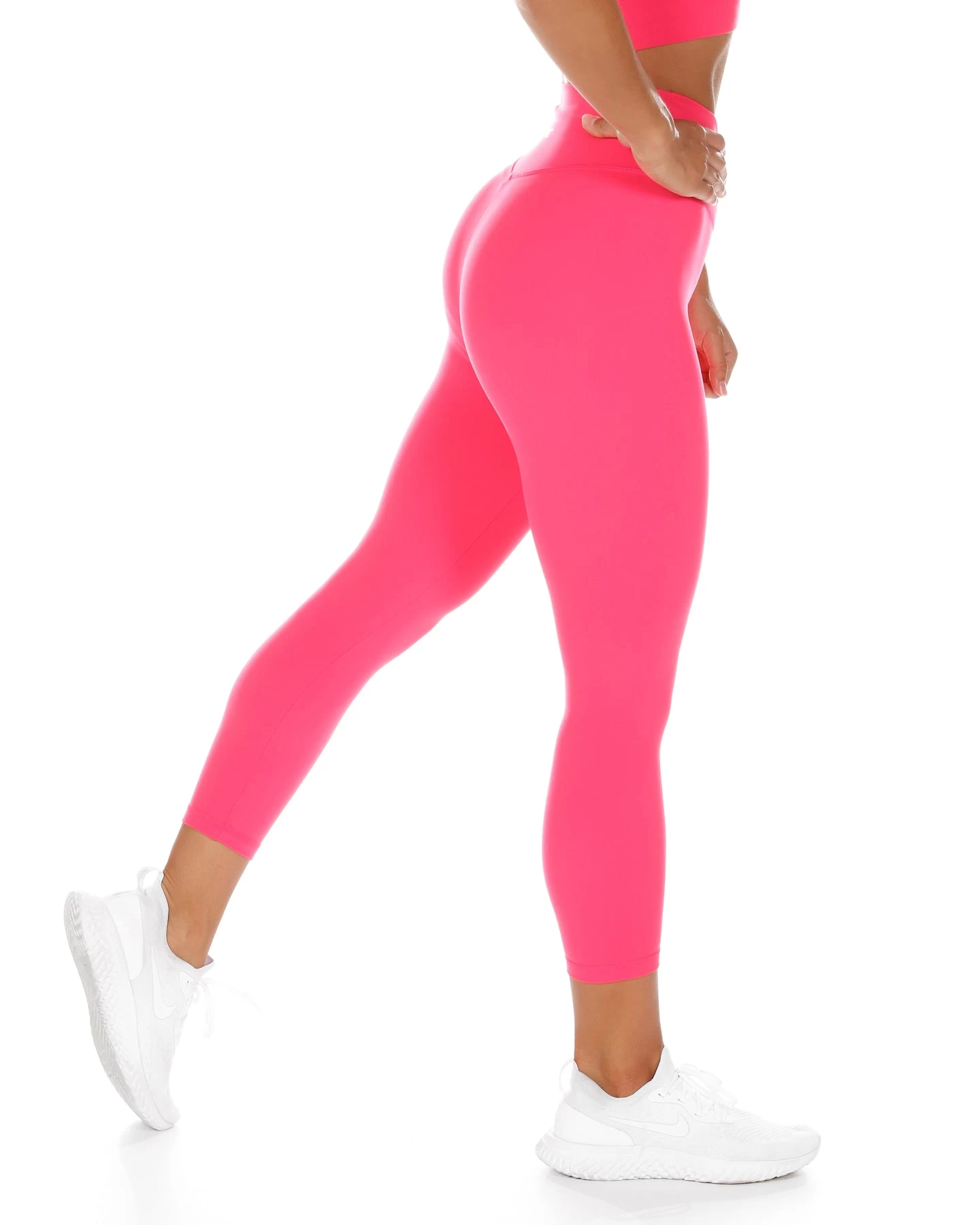 Elite Eleven 7/8 Cross Over Leggings - Pink 3 Elite Eleven 7/8 Cross Over Leggings - Pink - Image 3