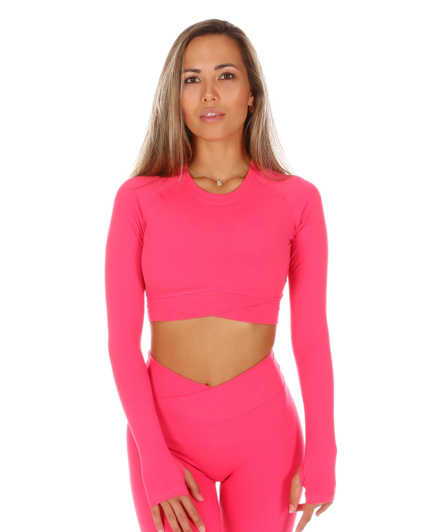 Elite Eleven Cross Over Long Sleeve - Pink 2 Elite Eleven Cross Over Long Sleeve - Pink - Image 2