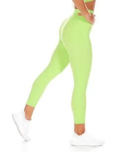 Elite Eleven 7/8 Cross Over Leggings - Lime -Fit Style Shop CROSS.SUM .1 72of197