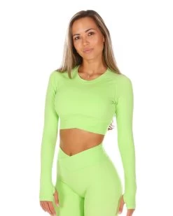 Elite Eleven Cross Over Long Sleeve - Lime