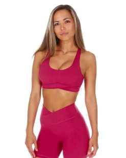 Elite Eleven Cross Over Sports Bra - Purple 5 Elite Eleven Cross Over Sports Bra - Purple -Fit Style Shop CROSS.SUM .1 95of197