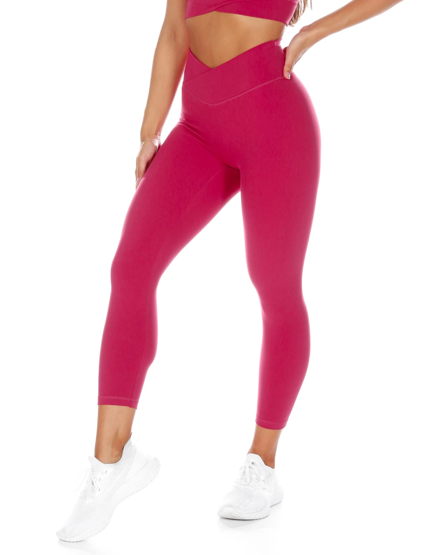 Elite Eleven 7/8 Cross Over Leggings - Purple 1 Elite Eleven 7/8 Cross Over Leggings - Purple