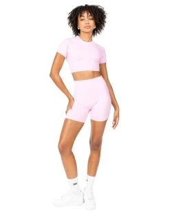 Elite Eleven Aura Crop Tee - Blush Pink 6 Elite Eleven Aura Crop Tee - Blush Pink -Fit Style Shop DECECOM2357808