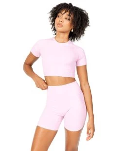 Elite Eleven Aura Crop Tee - Blush Pink