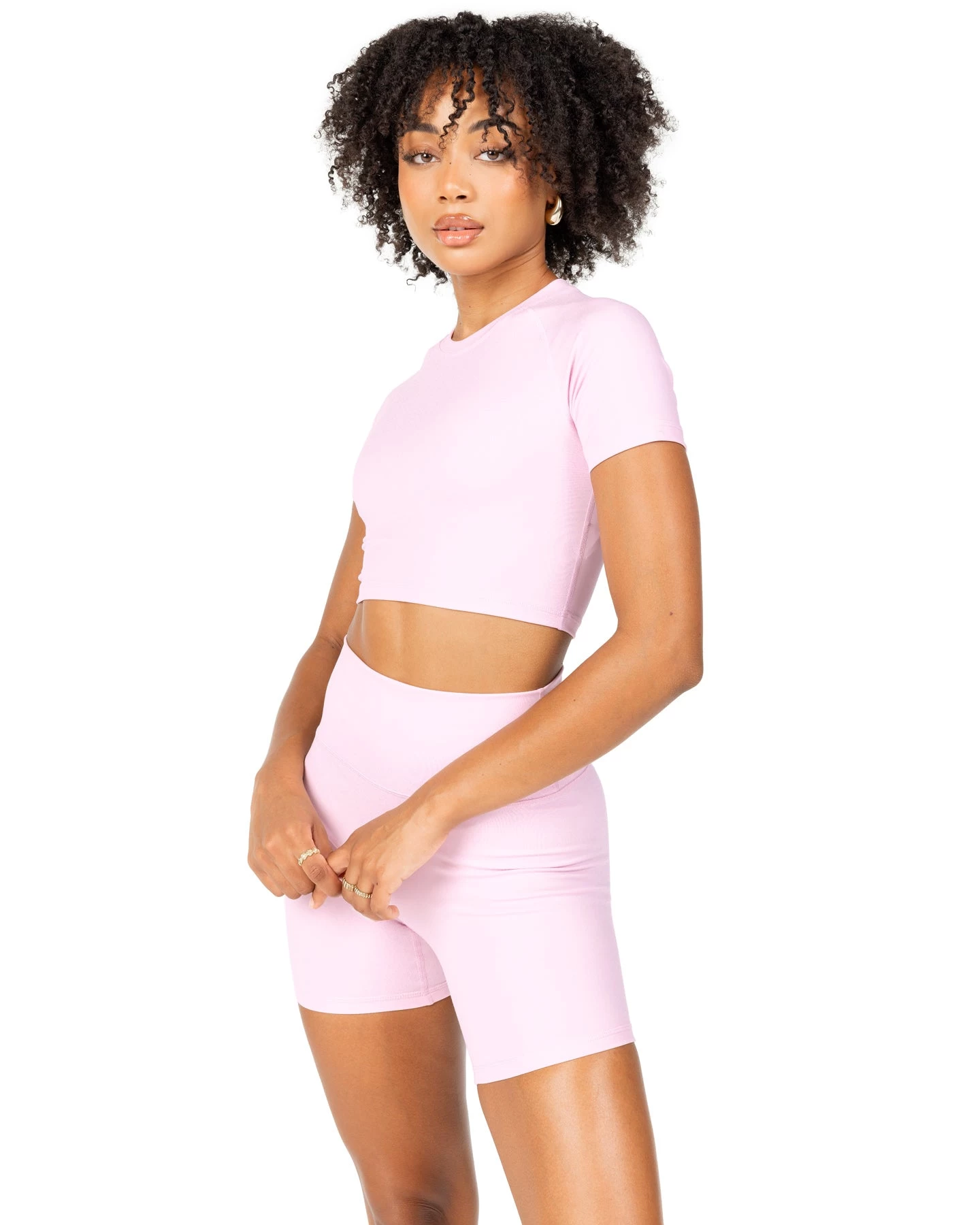 Elite Eleven Aura Crop Tee - Blush Pink 2 Elite Eleven Aura Crop Tee - Blush Pink - Image 2