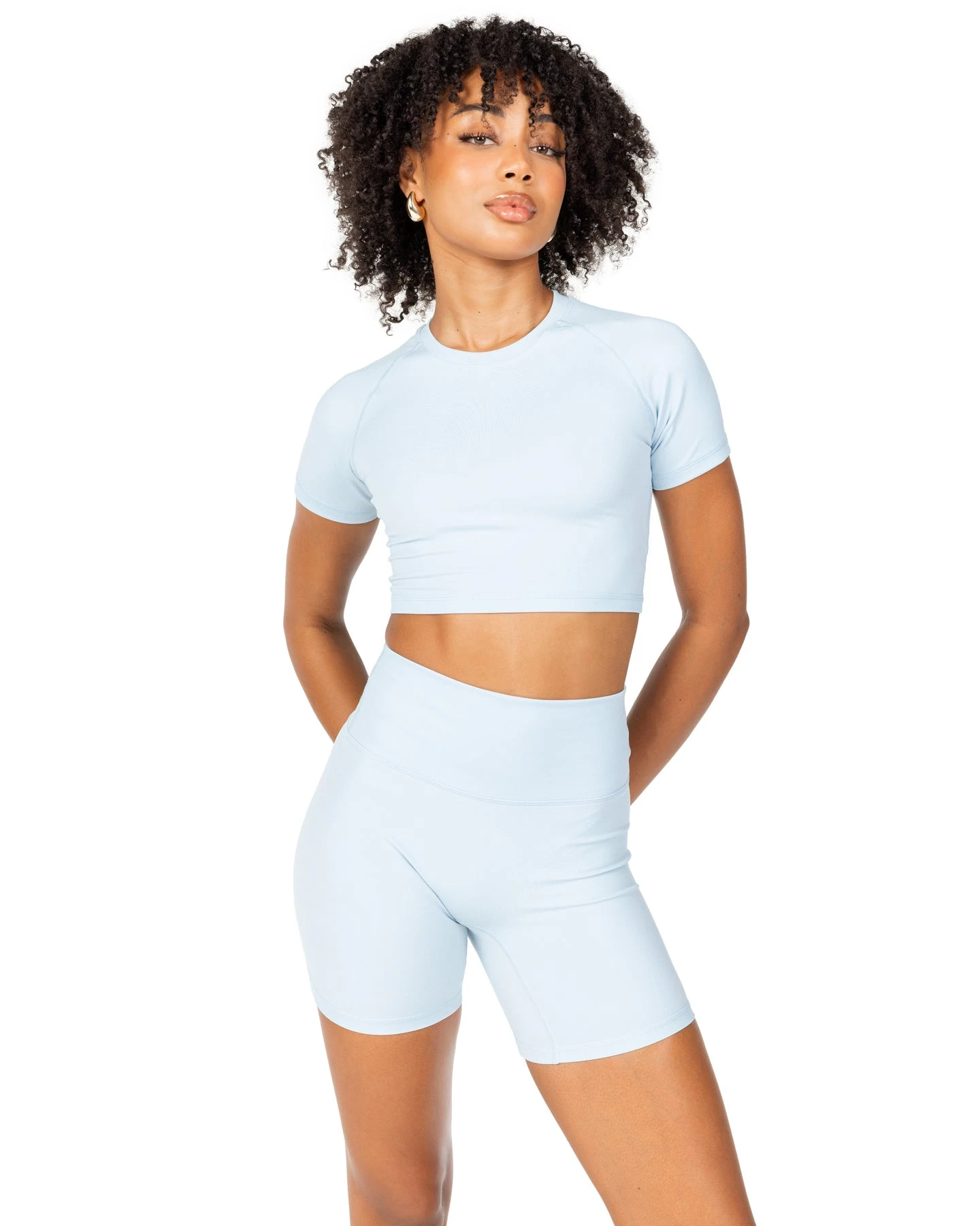 Elite Eleven Aura Crop Tee - Sky Blue 1 Elite Eleven Aura Crop Tee - Sky Blue