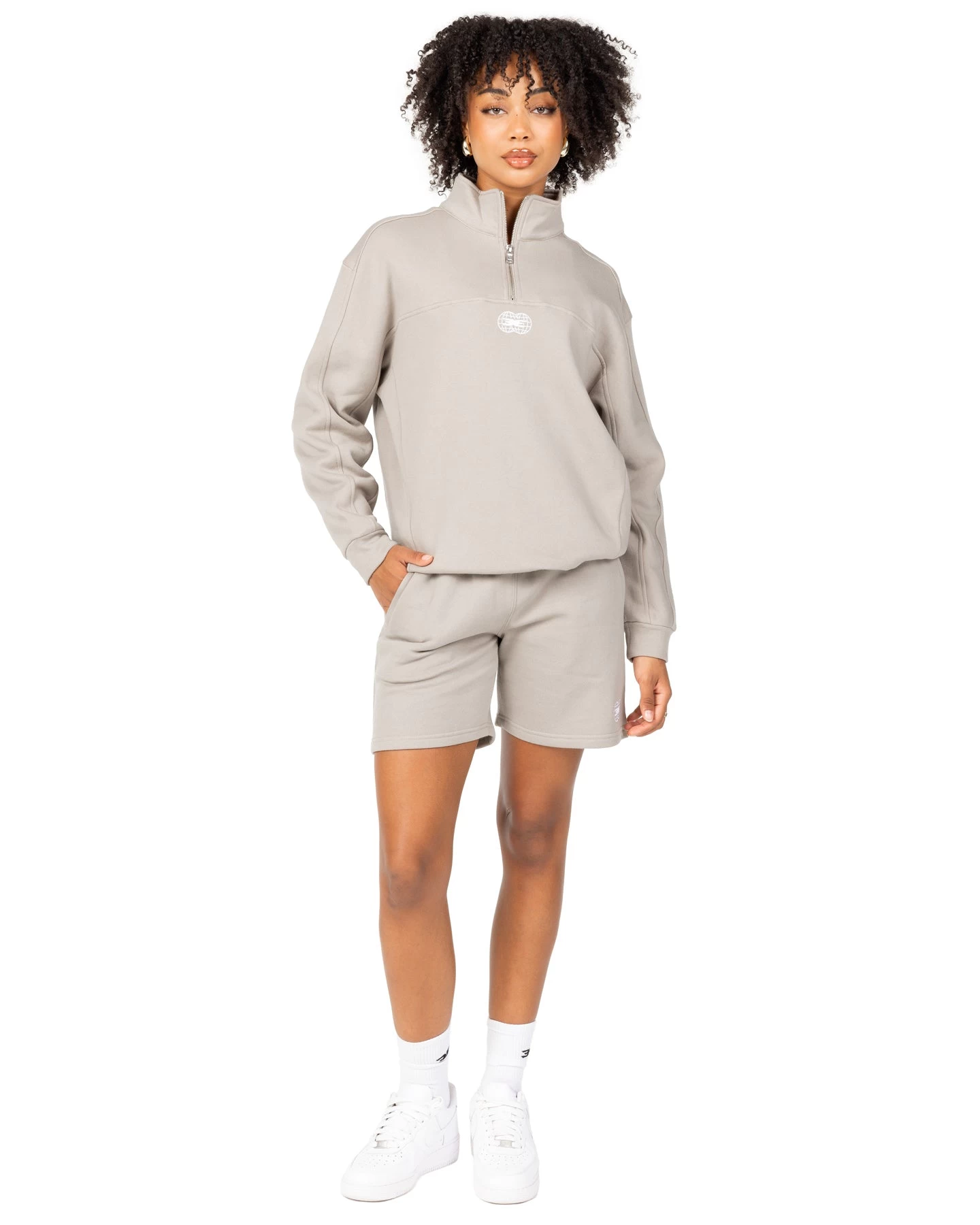 Elite Eleven Global Athletics 1/4 Zip - Vintage Khaki 2 Elite Eleven Global Athletics 1/4 Zip - Vintage Khaki - Image 2