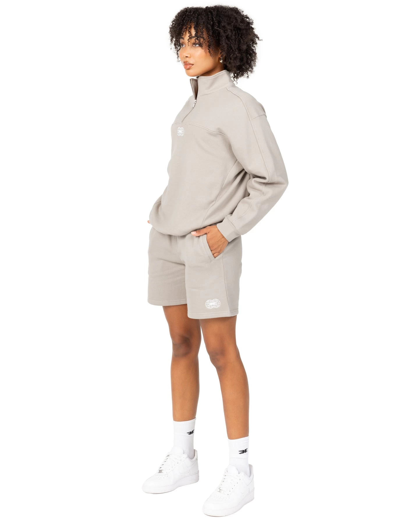 Elite Eleven Global Athletics 1/4 Zip - Vintage Khaki 4 Elite Eleven Global Athletics 1/4 Zip - Vintage Khaki - Image 4