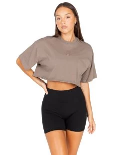 Elite Eleven Women's Classic Cropped Tee - Cement