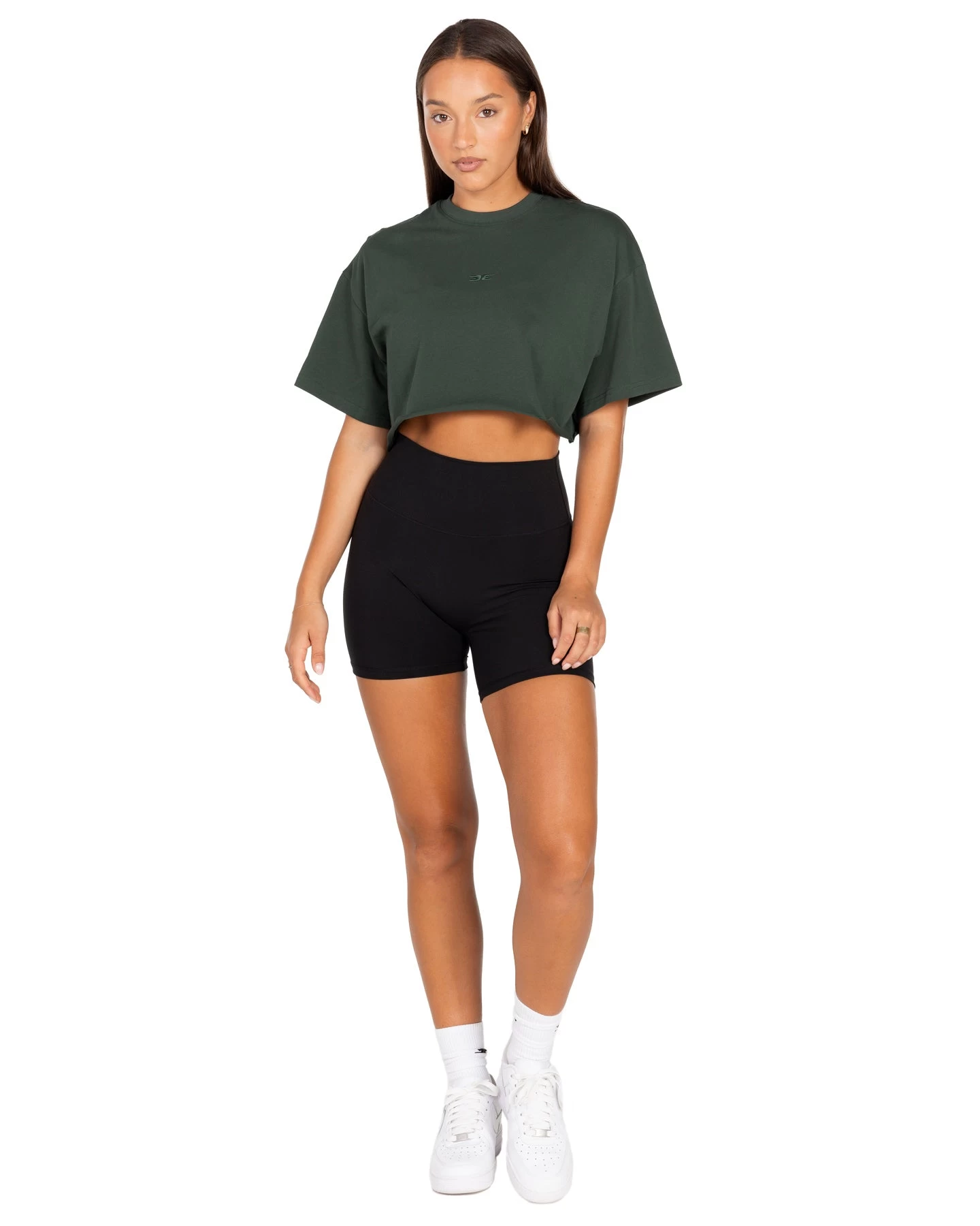 Elite Eleven Women's Classic Cropped Tee - Dark Green 2 Elite Eleven Women's Classic Cropped Tee - Dark Green - Image 2