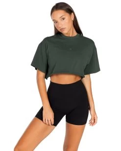 Elite Eleven Women's Classic Cropped Tee - Dark Green