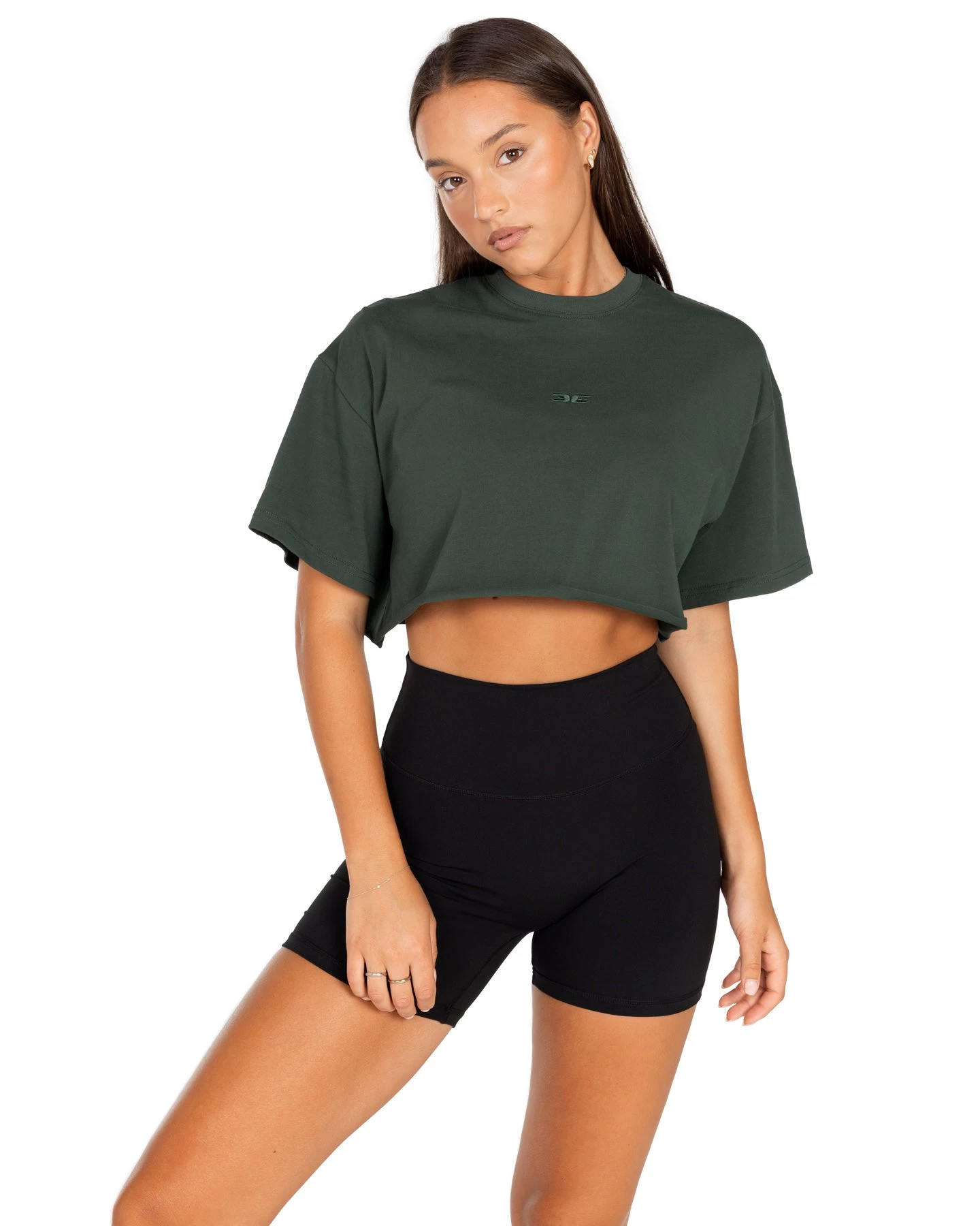 Elite Eleven Women's Classic Cropped Tee - Dark Green 1 Elite Eleven Women's Classic Cropped Tee - Dark Green
