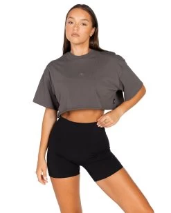 Elite Eleven Women's Classic Cropped Tee - Slate