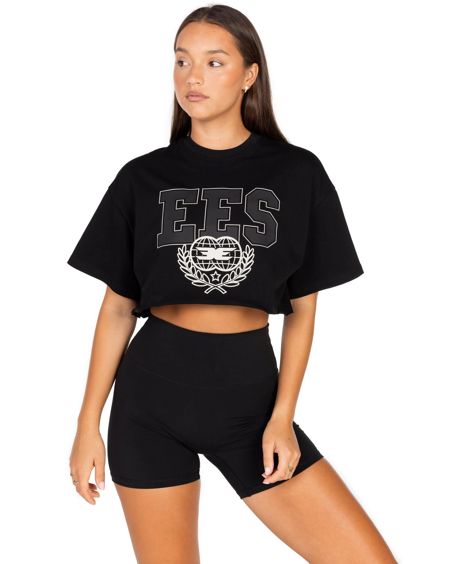 Elite Eleven Squad Cropped Tee - Black 1 Elite Eleven Squad Cropped Tee - Black