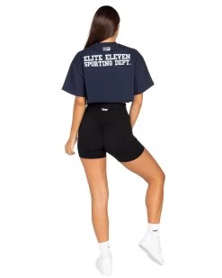 Elite Eleven Squad Cropped Tee - Navy 5 Elite Eleven Squad Cropped Tee - Navy -Fit Style Shop ECOMNOV54833