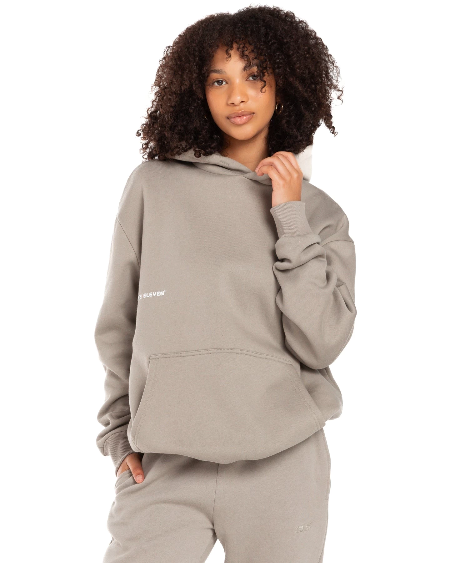 Elite Eleven Offset Hoodie - Vintage Khaki 2 Elite Eleven Offset Hoodie - Vintage Khaki - Image 2