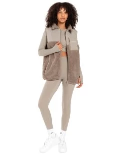 Elite Eleven Registered Teddy Vest - Vintage Khaki -Fit Style Shop EEAUG2335781