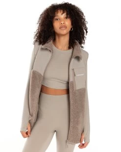 Elite Eleven Registered Teddy Vest - Vintage Khaki -Fit Style Shop EEAUG2335809