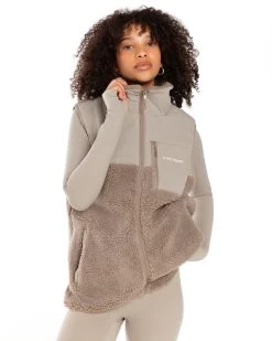 Elite Eleven Registered Teddy Vest - Vintage Khaki -Fit Style Shop EEAUG2335825