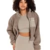 Elite Eleven Registered Teddy Cropped Jacket - Vintage Khaki