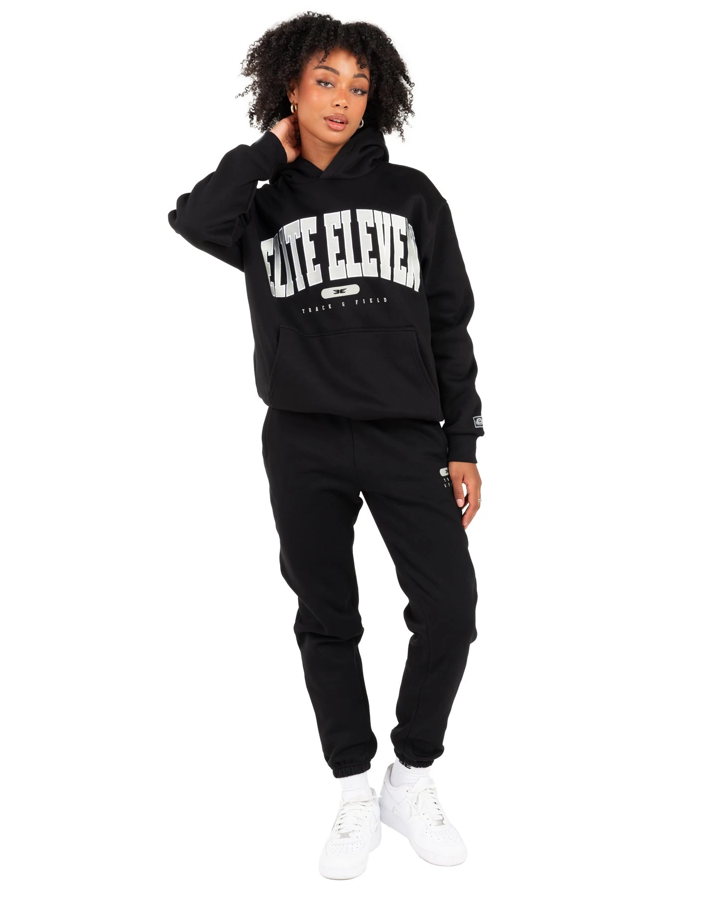 Elite Eleven Track & Field Hoodie - Black 4 Elite Eleven Track & Field Hoodie - Black - Image 4