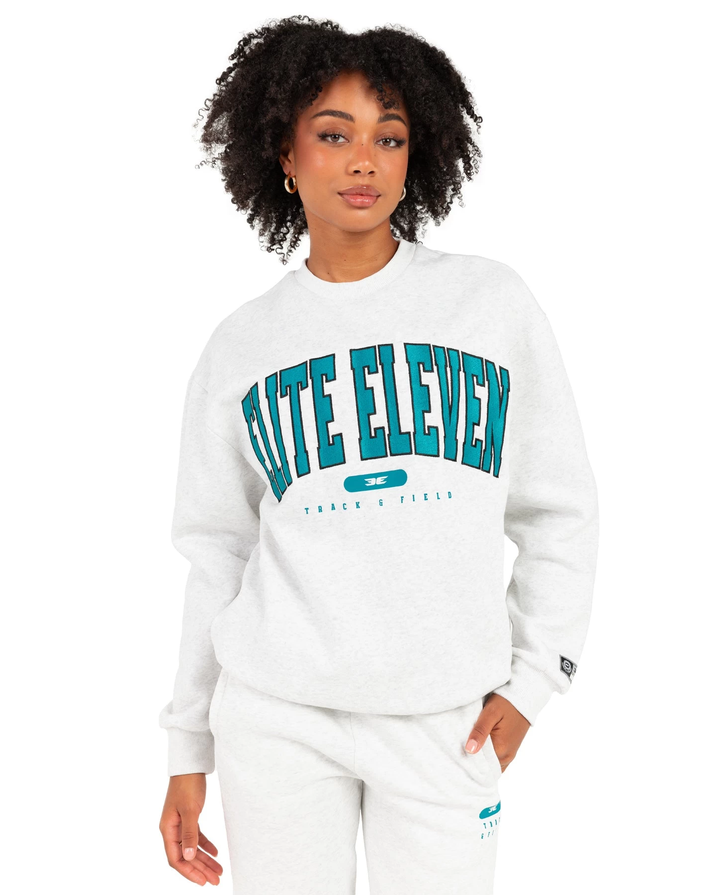 Elite Eleven Track & Field Crewneck - Polar Grey 2 Elite Eleven Track & Field Crewneck - Polar Grey - Image 2