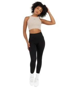 Elite Eleven Cropped Ribbed Singlet - Beige 6 Elite Eleven Cropped Ribbed Singlet - Beige -Fit Style Shop EEOCT41792