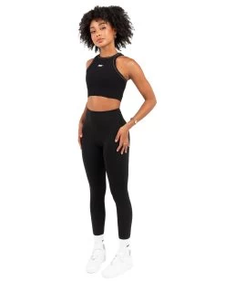 Elite Eleven Cropped Ribbed Singlet - Black 6 Elite Eleven Cropped Ribbed Singlet - Black -Fit Style Shop EEOCT41840