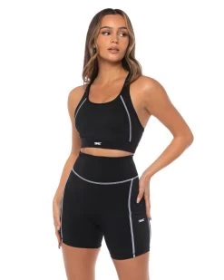 Elite Eleven Activ Sports Bra - Black / White -Fit Style Shop ELITE11.H 57