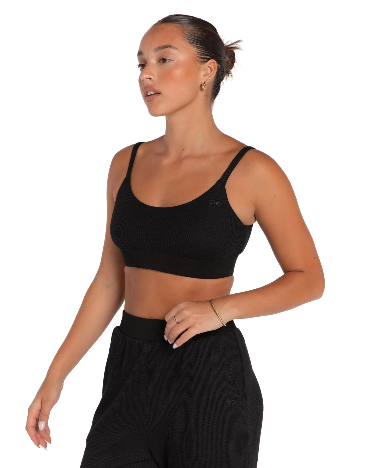 Elite Eleven Waffle Bralette - Black 5 Elite Eleven Waffle Bralette - Black - Image 5