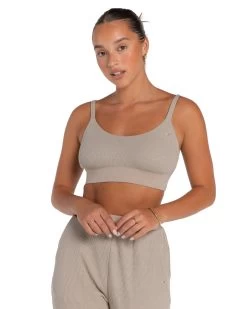 Elite Eleven Waffle Bralette - Light Brown
