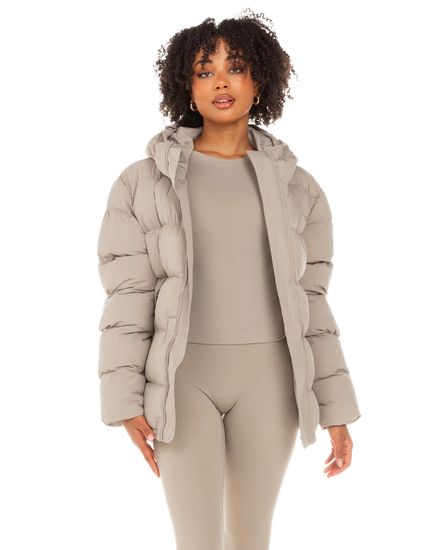 Elite Eleven Unisex Puffer Jacket - Vintage Khaki 2 Elite Eleven Unisex Puffer Jacket - Vintage Khaki - Image 2