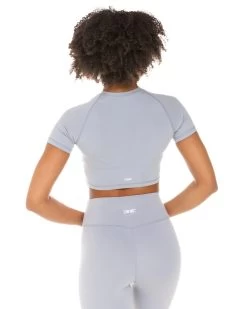 Elite Eleven Aura Crop Tee - Steel Grey -Fit Style Shop ELITEWINTERCOLLECTIONDAY118603