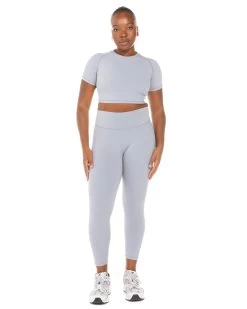 Elite Eleven Aura Crop Tee - Steel Grey -Fit Style Shop ELITEWINTERCOLLECTIONDAY118703
