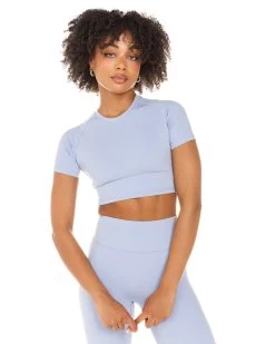 Elite Eleven Aura Crop Tee - Blue Blizzard