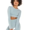 Elite Eleven Aura Crop Long Sleeve - Sea Foam