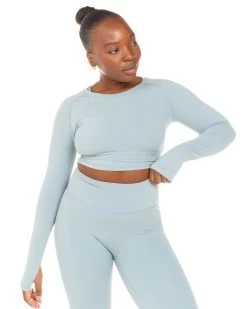 Elite Eleven Aura Crop Long Sleeve - Sea Foam 10 Elite Eleven Aura Crop Long Sleeve - Sea Foam -Fit Style Shop ELITEWINTERCOLLECTIONDAY120011