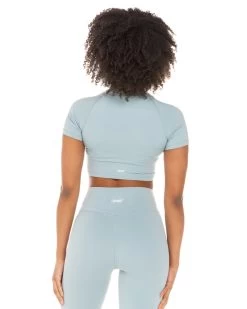 Elite Eleven Aura Crop Tee - Sea Foam -Fit Style Shop ELITEWINTERCOLLECTIONDAY120066