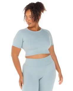 Elite Eleven Aura Crop Tee - Sea Foam -Fit Style Shop ELITEWINTERCOLLECTIONDAY120129