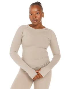 Elite Eleven Aura Long Sleeve - Vintage Khaki -Fit Style Shop ELITEWINTERCOLLECTIONDAY120573