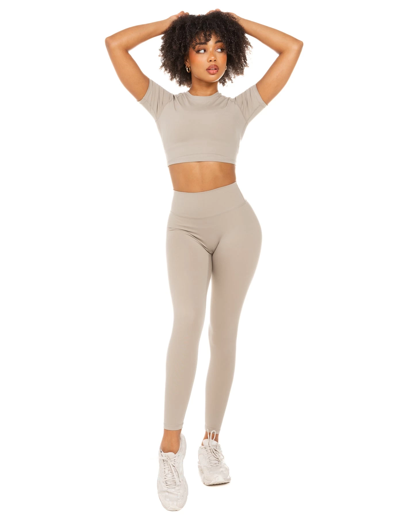 Elite Eleven Aura Crop Tee - Vintage Khaki 2 Elite Eleven Aura Crop Tee - Vintage Khaki - Image 2