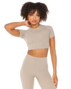 Elite Eleven Aura Crop Tee - Vintage Khaki